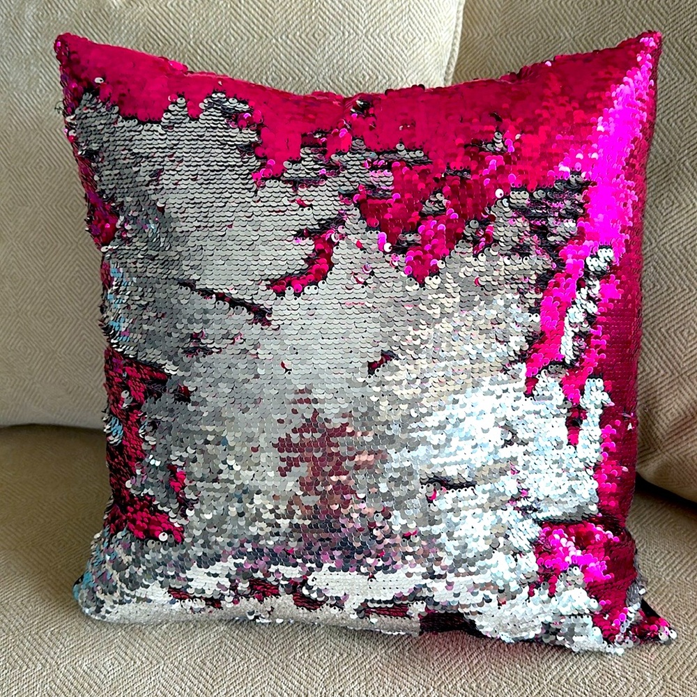 SEQUIN SQUARE PLAYFUL DECORATOR PILLOW - Picture 3 of 4